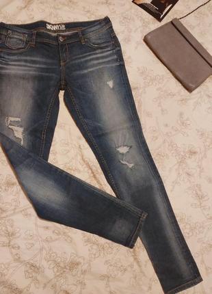 Скини джинсы женские, женские зауженные джинсы, джинсы с потёртостями, рваные женские джинсы2 фото