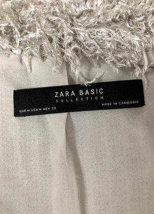 Шубка zara m сіра мохната полушубок штучна6 фото