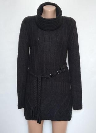 Amisu. чёрное платье, туника.2 фото