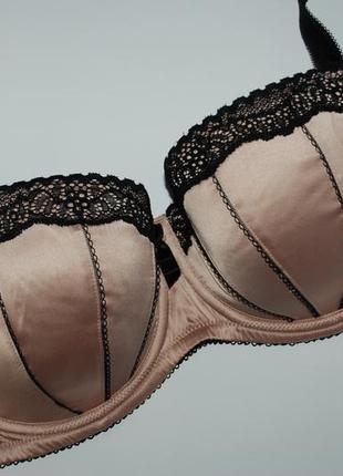 32dd/ 70dd сатиновий бюстгальтер балконет c пуш ап debenhams