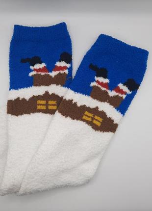 Носки плюшевые подростковые новогодние eur 39-42