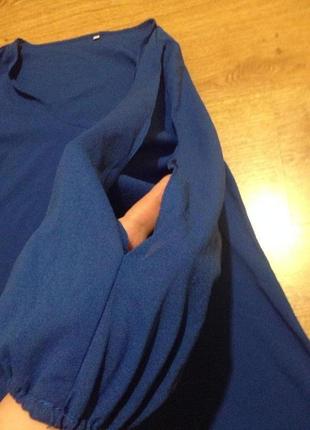 Женское  яркое легкое платье /  жіноча синя тонка сукня4 фото