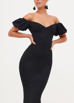 Вечернее платье с открытыми плечами  prettylittlething
