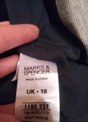 Marks&spencer!! стильный котоновый жакет в мелкую полоску6 фото