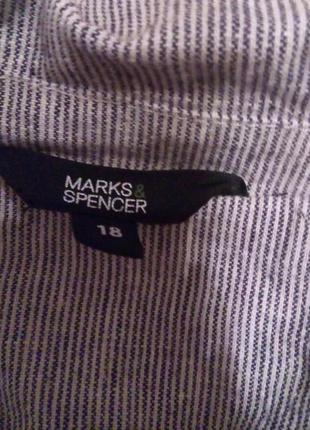 Marks&spencer!! стильный котоновый жакет в мелкую полоску8 фото