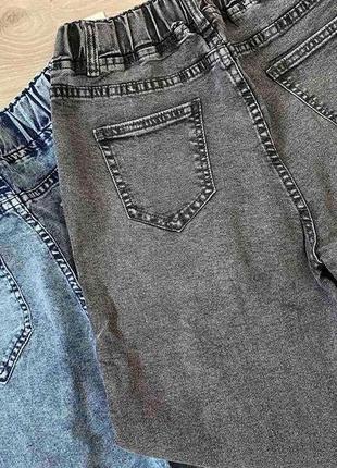 Джинсовые джоггеры, стрейчевые джинсы на манжете, джинсы варенки, джеггинсы варенки р 42-545 фото