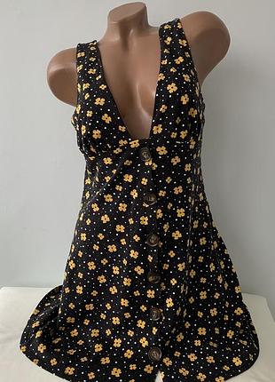 Платье сарафан трикотажное в цветочный принт сукня сарафан трикотажний в квітковий принт 💛asos💛