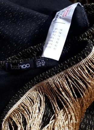 Ошатний*вечірній ромпер* короткий комбінезон з обробкою золота boohoo ( розмір 40)7 фото
