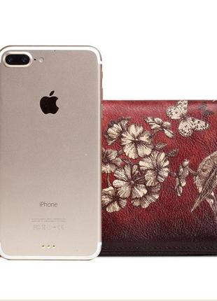 Женский кошелек клатч из натуральной кожи