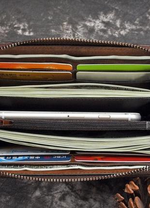 Женский кошелек клатч из натуральной кожи