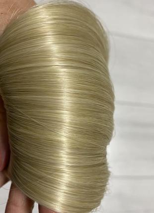 Розкішний русявий блонд блондин треси волосся на шпильках не натуральне термо4 фото