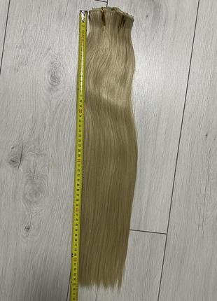 Роскошный русый блонд блондин трессы волосы на заколках не натуральные термо9 фото