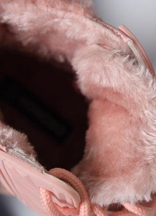 Ботинки женские зимние розового цвета4 фото