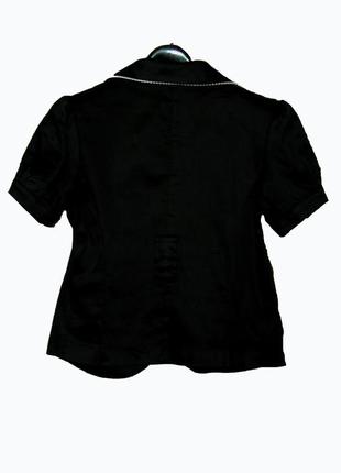 Y.yendi paris/стильный черный пиджак с коротким рукавом4 фото