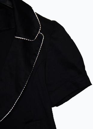 Y.yendi paris/стильный черный пиджак с коротким рукавом3 фото