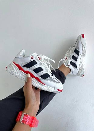 Кроссовки adidas niteball white / red