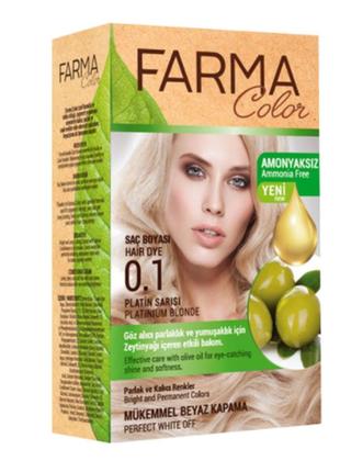 Крем-краска для волос farma color 0.1 платиновый блонд