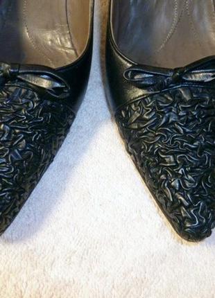 Ооочень красивые кожаные туфли-лодочки черные на шпильках,винтаж.распродажа3 фото