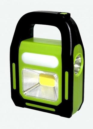 Зелений ліхтар світлодіодний акумуляторний на сонячній батареї hb-9707 b-2 zb-40. колір: зелений