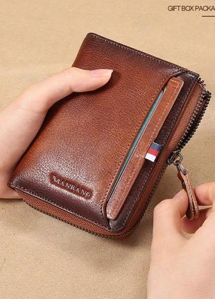Кошелек портмоне бумажник мужской кожаный man bang