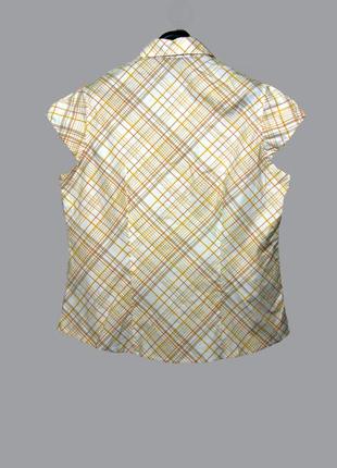 Летняя блуза/рубашка в косую клетку3 фото