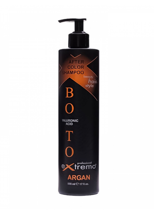 Шампунь для окрашенных волос extremo botox after color argan shampoo с аргановым маслом 500 мл1 фото