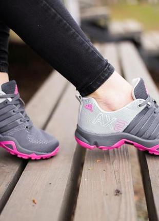 Женские кроссовки adidas terrex ax2 grey pink скидка sale / smb ✔️3 фото