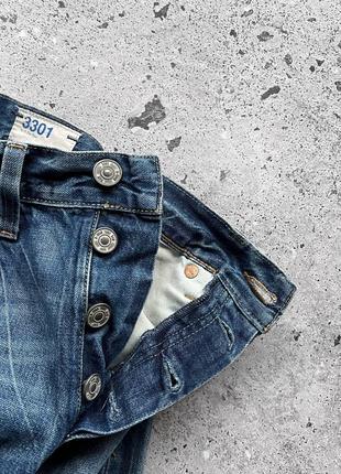 G-star raw 3301 men’s blue distressed denim jeans джинси6 фото