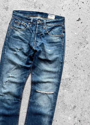 G-star raw 3301 men’s blue distressed denim jeans джинси2 фото