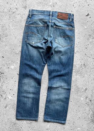 G-star raw 3301 men’s blue distressed denim jeans джинси3 фото