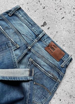 G-star raw 3301 men’s blue distressed denim jeans джинси4 фото