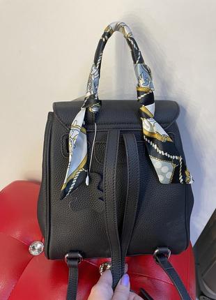 Кожаный рюкзак сумка небольшой рюкзак в стиле «ерме»чёрный рюкзак 🔥2 фото