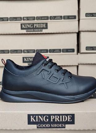 Спортивные ботинки,кроссовки кожаные черные мужские рибок reebok (весна/осень/деми/демисезонные) для мужчин,удобные,комфортные,стильные5 фото
