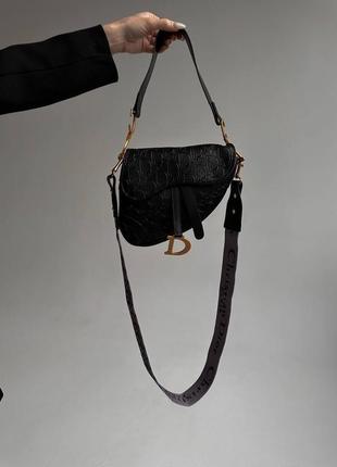 Чорна модна сумка / dior saddle / сумка через плече4 фото
