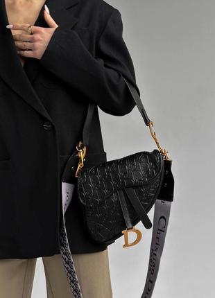 Чорна модна сумка / dior saddle / сумка через плече3 фото