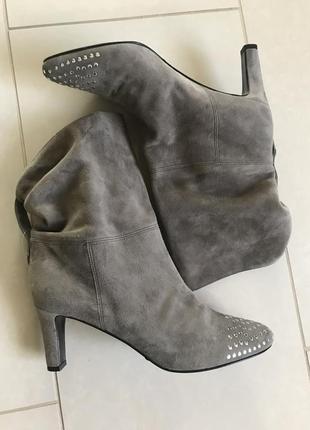 Ботинки кожаные ботильоны фирменные дорогой бренд karen millen размер 39-40