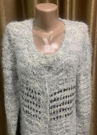 Кардиган травка kaffe мягкий, пушистый, тёплый, размер l5 фото