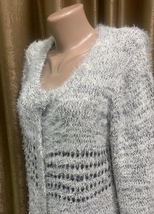 Кардиган травка kaffe мягкий, пушистый, тёплый, размер l6 фото