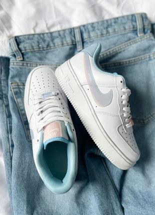 Кросівки nike air force low"white/blue/pink"