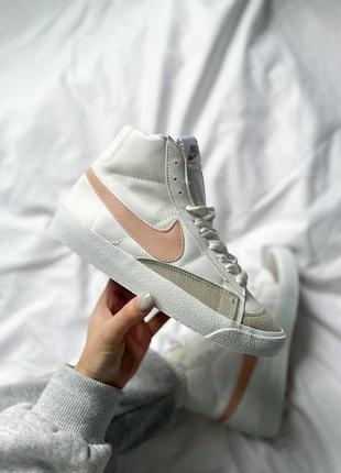 Кроссовки nike blazer mid vintage 77"white/pink"