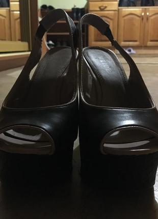 Босоножки туфли на высоком каблуке платформе/танкетке9 фото