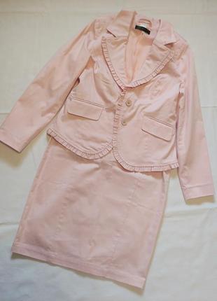 Скидка***костюм нежного бледно-розового цвета