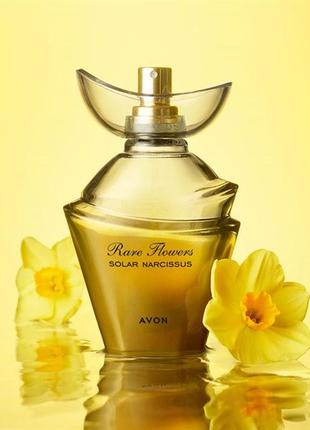 🌸 женская парфюмерная вода эвон avon rare flowers solar narcissus 50 мл1 фото