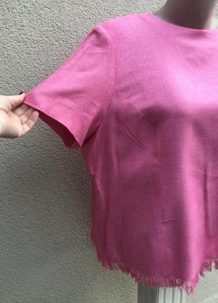 Эксклюзив,розовая блуза,бахрома,шерсть+шёлк,большой размер,algo couture,швейцария3 фото