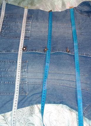 Пиджак-жакет джинсовый стильний дизайн4 фото