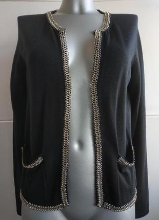 Стильний розпашній кардиган french connection з декоративними металевим