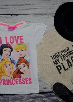 5 - 6 лет 116 см яркая фирменная футболка девочке принцессы дисней disney
