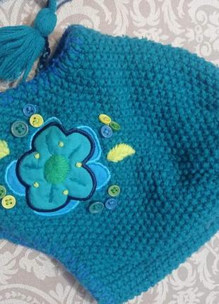 Шапочка на теплую зиму 86 размер 739