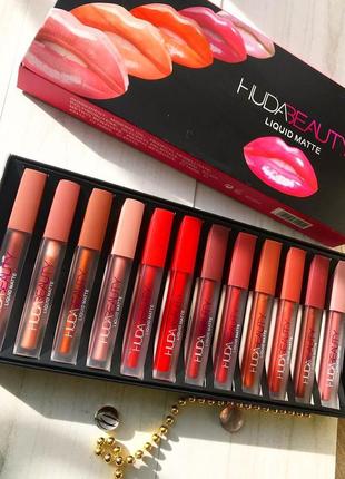 Набор жидких помад huda beauty   liquid matte lipstick 💄1 фото