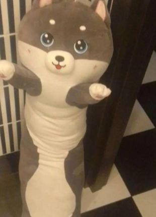 Кіт батон м'яка іграшка подушка обіймашка довга 70 см,5 фото